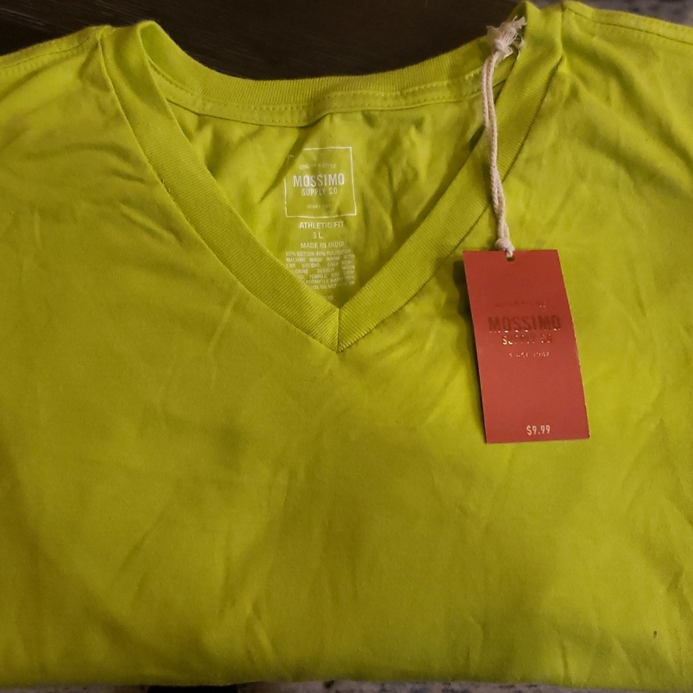 Mossimo Supply Co. Short sleeved t-shirt. Lime green. Brand new. Large. NWT